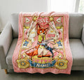 Personalized Zootopia Flannel Blanket, Judy Hopps Nick Wilde Throw