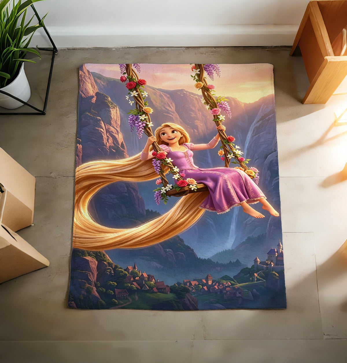 Rapunzel Blanket, Disney Princess Tangled Blanket, Flynn Rider Throw Blanket, Disney Princess Girl Boy Gift Blanket