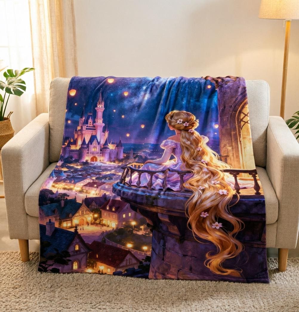 Rapunzel Blanket, Disney Princess Tangled Blanket, Flynn Rider Throw Blanket, Disney Princess Girl Boy Gift Blanket