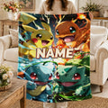 Custom Name Famous Anime Monster Blanket Soft Throw Vibrant Game Room Decor