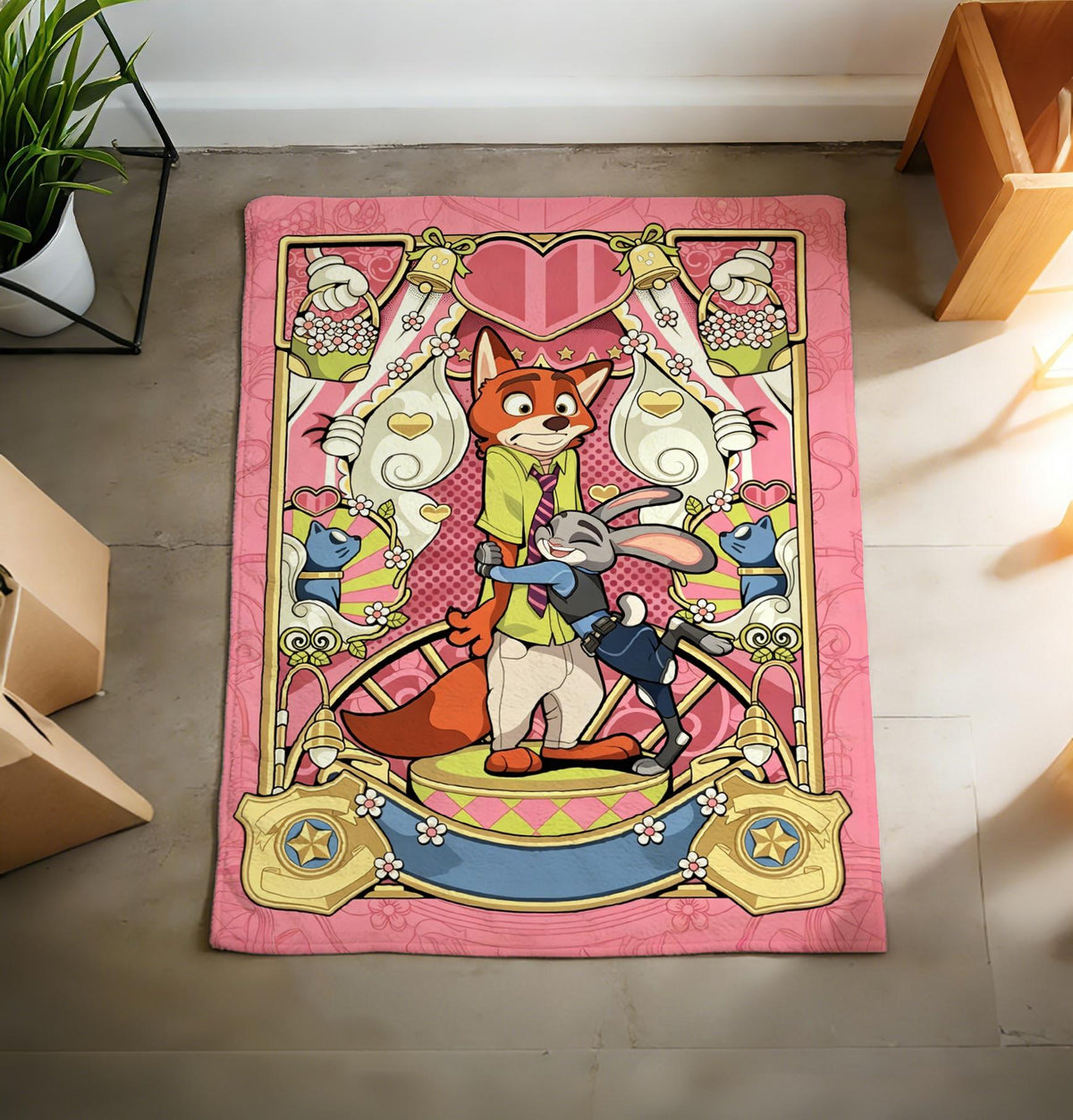Zootopia City Full Character Crew Blanket Soft Throw, Personalized Child Bedroom Decor Gift