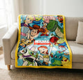 Personalized Toy Story Characters Plush Throw Blanket, Soft Flannel Fleece for Kids