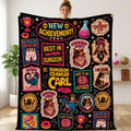 Dungeon Crawler Blanket, New Achievement Throw Blanket, DCC Fan Gift, Nerd Fantasy Blanket, Gamer Fleece Blanket, Cozy Gaming Decor