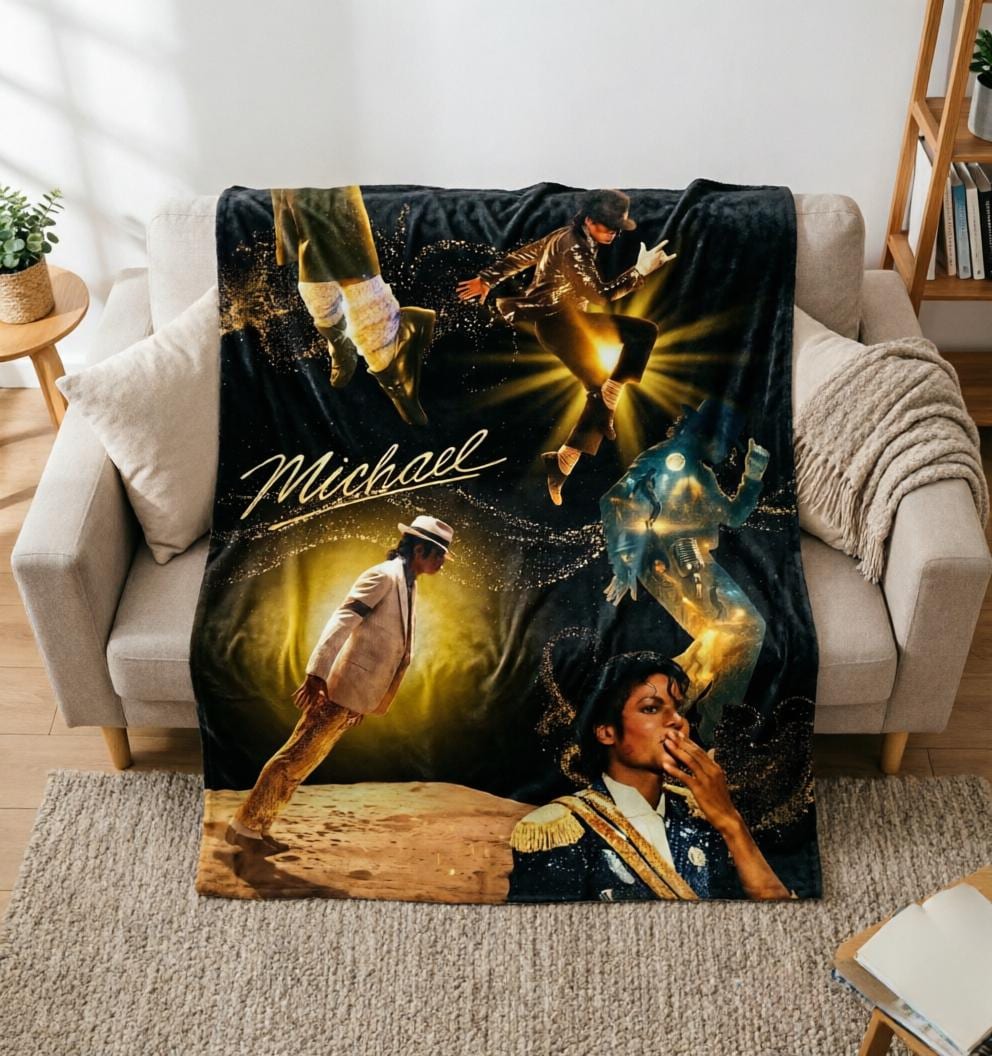 Michael Jackson Legend Art Blanket Soft Throw, Music Fan Collectible Gift