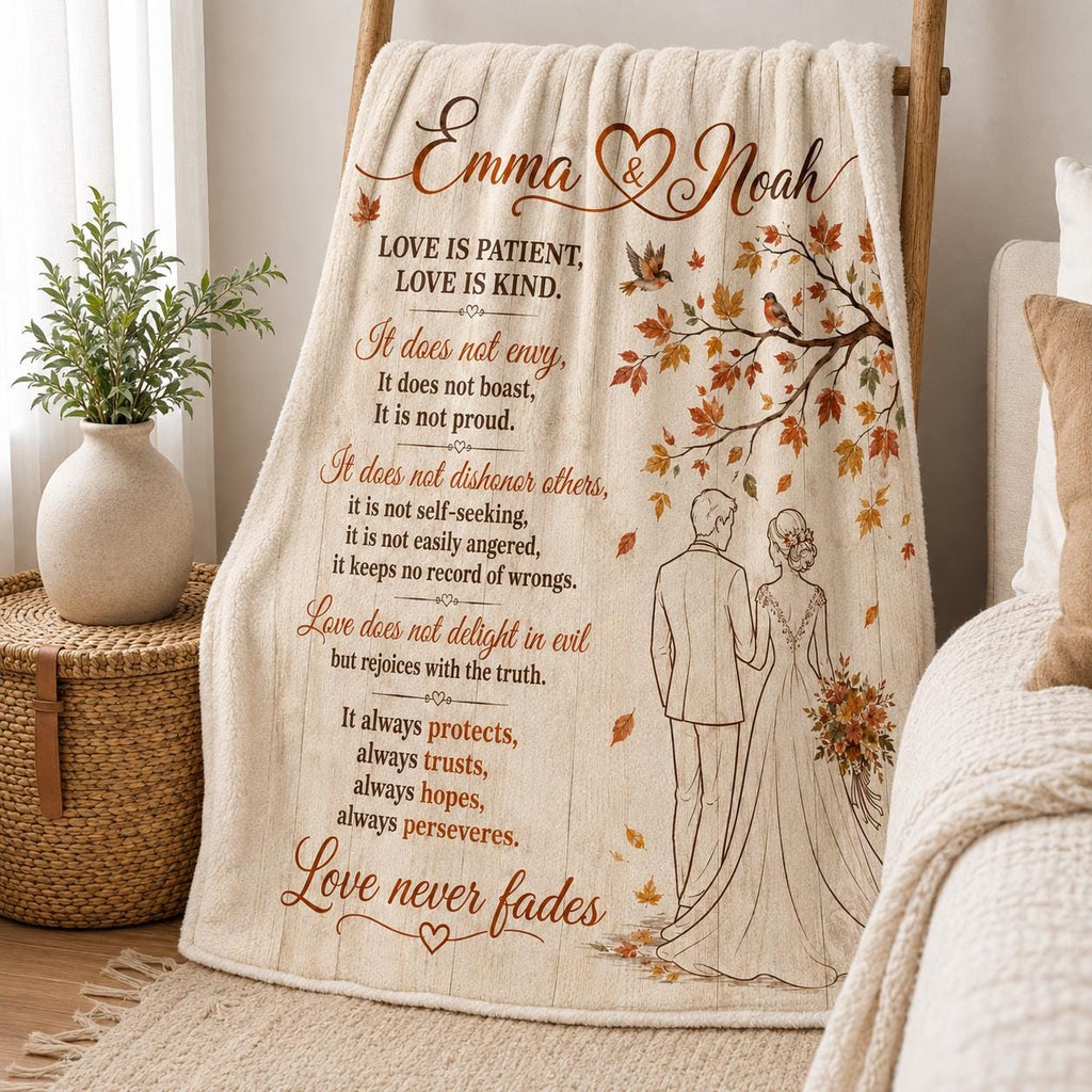 Wedding Gift, Bridal Shower Gifts for Bride, Couple Blanket from Photo, Wedding Anniversary Gift for Husband Wife, Romantic Keepsake Throw