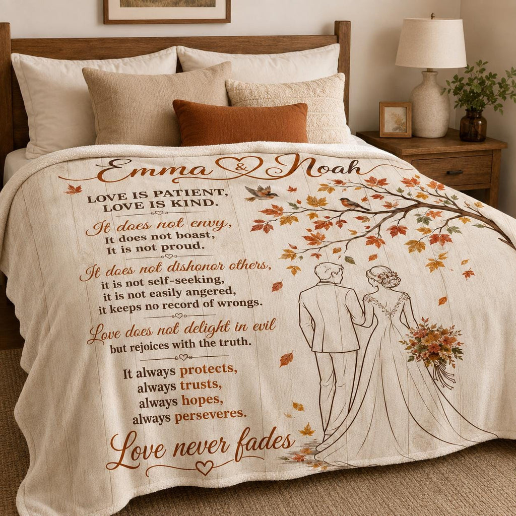Wedding Gift, Bridal Shower Gifts for Bride, Couple Blanket from Photo, Wedding Anniversary Gift for Husband Wife, Romantic Keepsake Throw