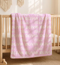 Custom Baby Name Blanket, Minky Fleece Sherpa, Baby Shower Gift