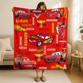 Custom Name Lightning McQueen Baby Blanket, Baby Shower Gift, Disney Home Decor,Birthday Gift for Kids,Lightning McQueen Tow Mater Blanket