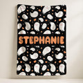 Personalized Halloween Ghost Blanket, Custom Baby Name, Minky Fleece Sherpa