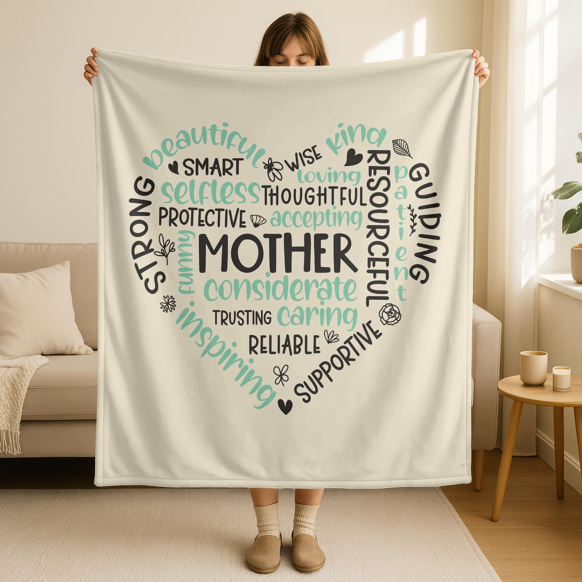 Mother Praise Blanket, First Time Mom Blanket, Mom Affirmation Blanket, Mothers Day Gifts for Mom Blanket, Mommy Heart Throw Blanket