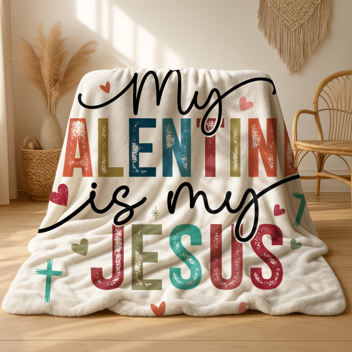 My Valentine is My Jesus Blanket, Christian Valentine, Jesus Blanket, Faith Blanket, Jesus Love, Inspirational Blanket, God Is Love Blanket