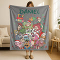 Custom Disney Toy Story Christmas Blanket, Personalized Name Toy and Story Blanket, Disney Pixar Christmas Blanket, Disney Toy Story Blanket