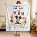 Just Here for the Snacks Blanket, Personalized Disney Blanket, Disney Mickey Snacks Woven Blanket, Disney Vacay Mode, Disney Food Blanket