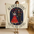 Day of the Dead Skull Quilt Blanket, Mi Amor Eterno Blanket, Skeleton Couple Blanket Gifts, Mexican Valentine Blanket, Valentines Day Gifts