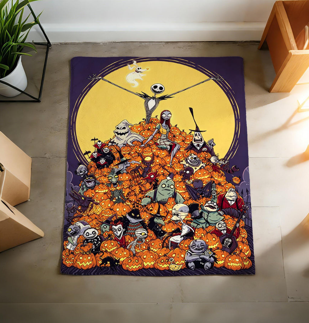 The Nightmare Before Christmas Blanket Soft Throw, Jack Sally Zero, Halloween Fan Gift