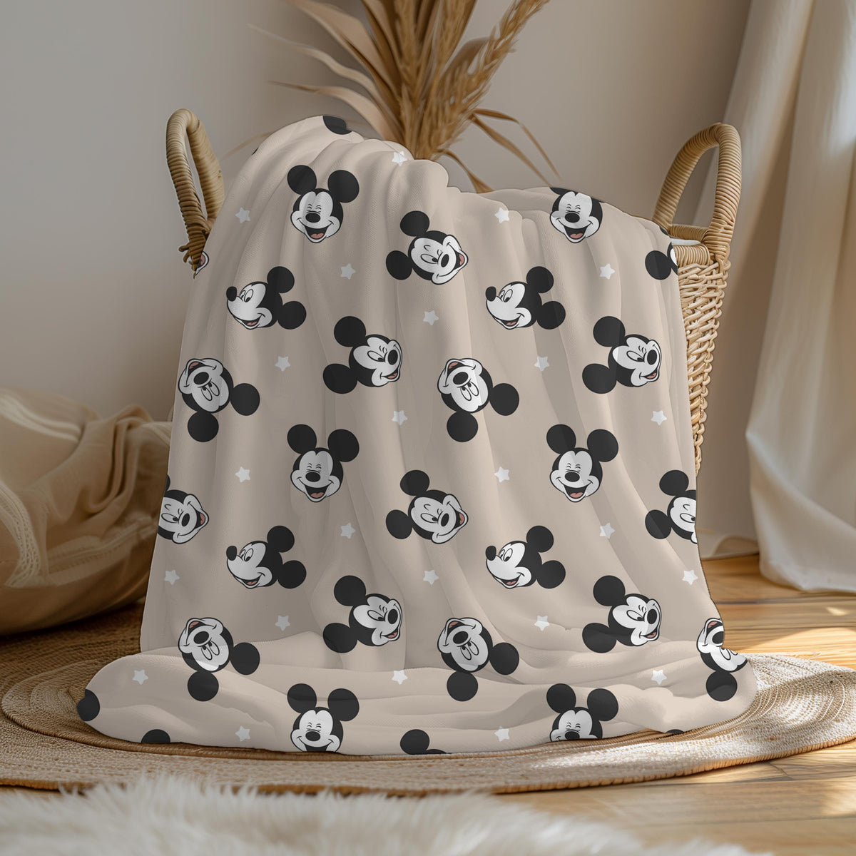 Mickey Mouse Personalized Blanket, Disney Plush Blanket, Kids Sherpa Throw, Disney Home Decor, Custom Name Blanket, Newborn Baby Blanket