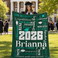 Personalized Graduation Blanket,Custom Senior Gift,Cozy Flannel Throw Blanket,High School Student Throw,College Graduates Present,Keepsake