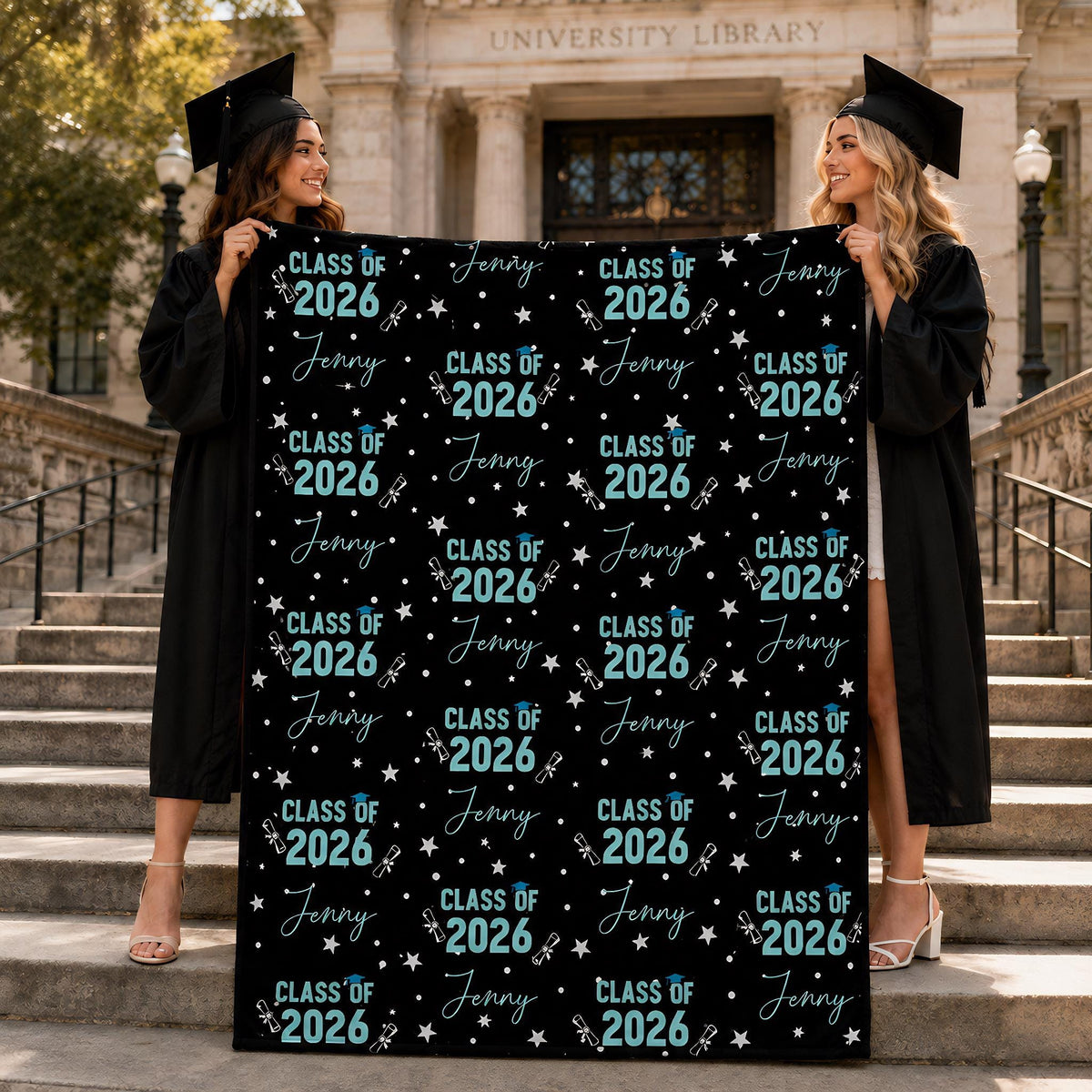 Personalized Senior Blanket,Custom Grad Blanket,Cozy Flannel Blanket,Senior Mom,High School/College Graduation Gifts,Keepsake Throw,For Her