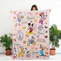 Personalized Disney Snacking Drinking Blanket, Mickey And Friends Snacking Blanket, Custom Name Blanket,Disney Birthday Boy or Girl Blanket