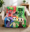 Dandy's World Blanket Soft Throw, Flannel Lap Blanket, Birthday Gift for Game Fans