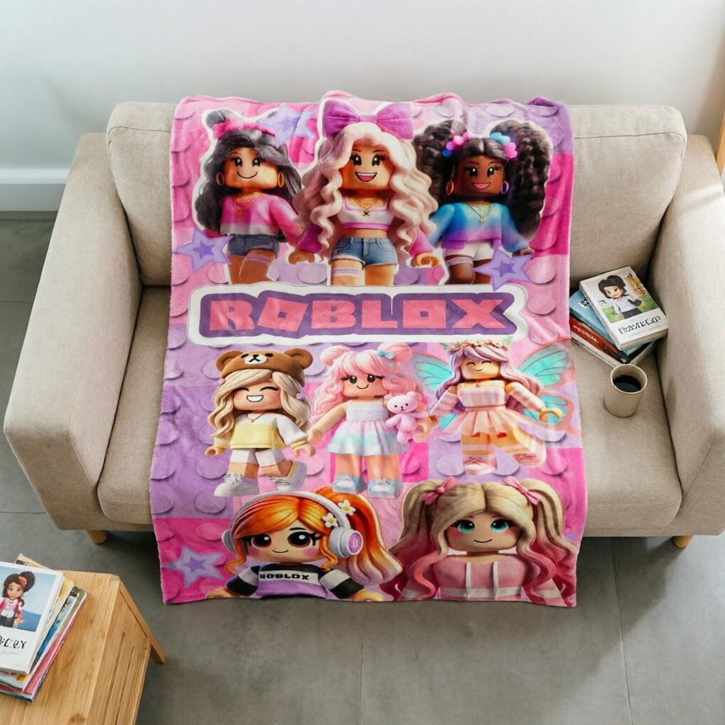 Roblox Blanket Soft Throw, Gift For Young Game Fans