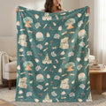 Kids Disney Blanket, Magic Kingdom Castle & Tower of Terror Pattern, Cozy Travel Souvenir Throw for Children, Fun Trip Gift