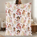 Fairytale Princess Kids Blanket, Beloved Character Cozy Throw, Magical Girl Room Decor, Royal Fan Gift, Toddler Nursery Play Mat