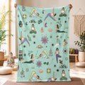 Personalized Yoga Blanket Soft Throw Custom Design Decor