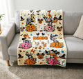 Custom‑Name Disney Halloween Blanket Soft Throw, Children Holiday Gift
