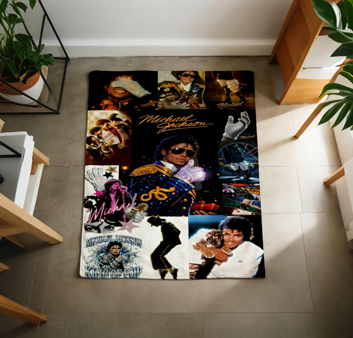 Michael Jackson Portrait Blanket Soft Throw Bedroom Decor Fan Gift