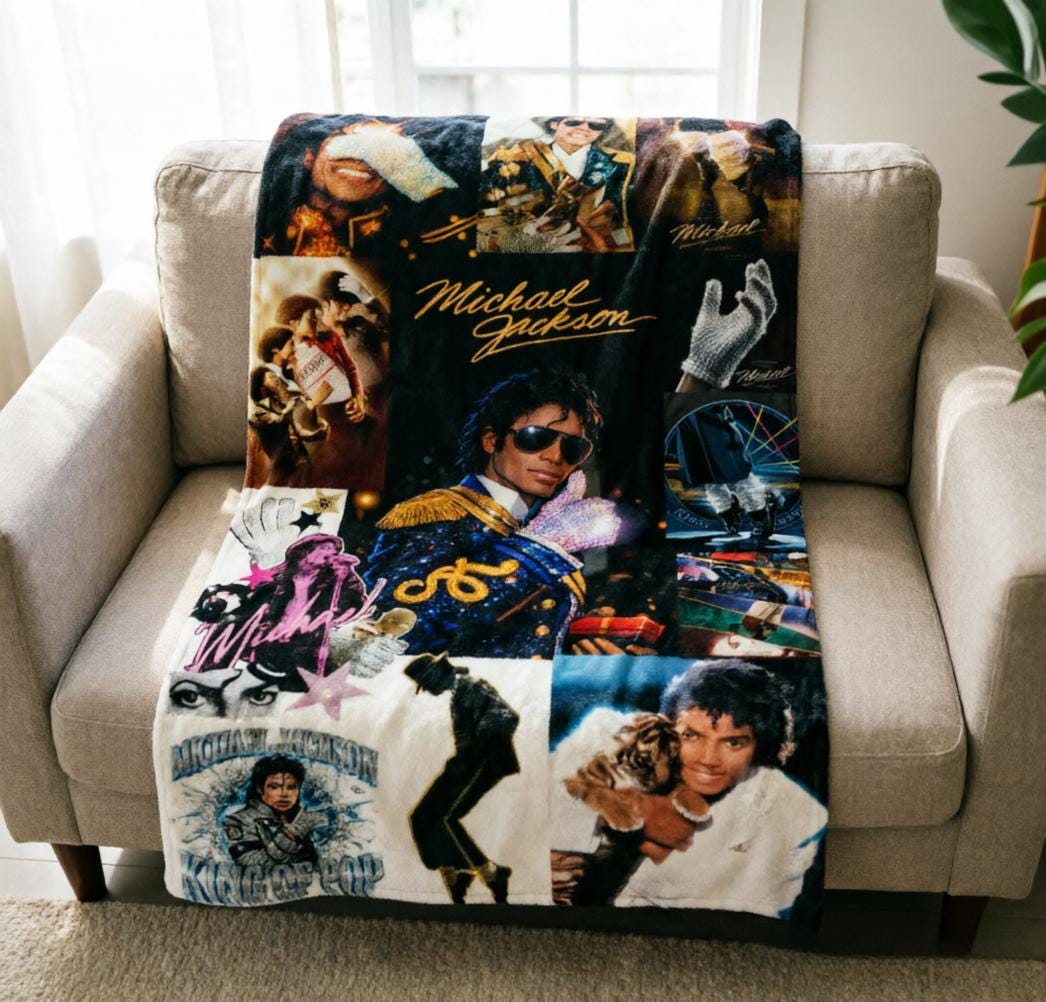Michael Jackson Portrait Blanket Soft Throw Bedroom Decor Fan Gift
