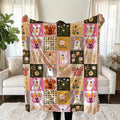 Minnie Ghost Velveteen Plush Halloween Blanket | Mickey Pumpkin Pink and Orange Halloween Throw