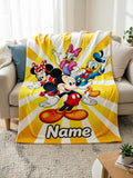 Personalized Disney Coquette Watercolor Blanket, Mickey and Friends Blanket, Magic Kingdom Blanket, Disney Birthday Girl, Disneyland Blanket