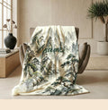 Chinese mountain print Customized name travel‑portable blanket sofa blanket single blanket retro charm gift‑ready winter warm blankets