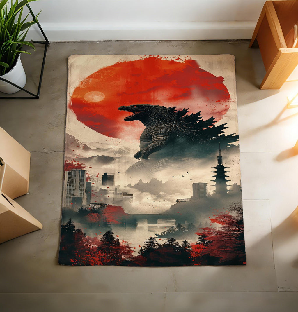 Godzilla Blanket Soft Throw, Monster Movie Fan Gift