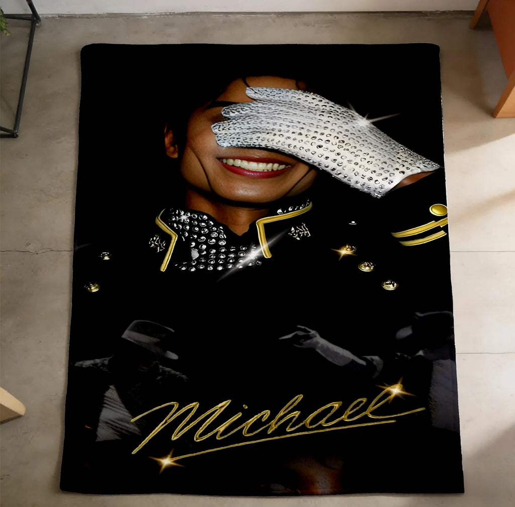 Iconic Michael Jackson Glove Throw Blanket, Classic Blanket, Fan Birthday Gift