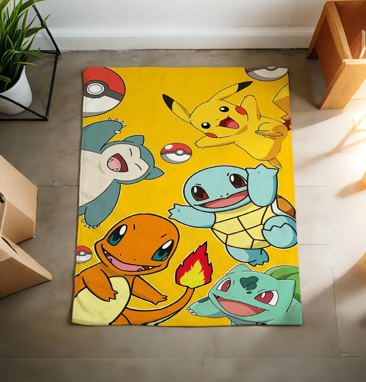 Pokemon Blanket Soft Throw,Birthday Gift For Kids & Anime Fans