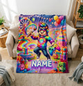 Carnival Game Blanket Soft Throw, Custom Name, Gift For Gaming Art Kids