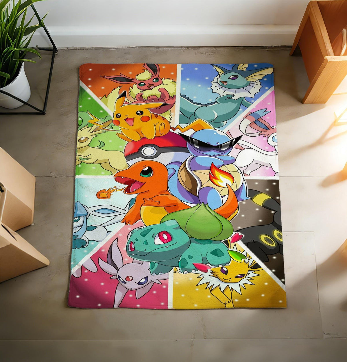 Pokemon Blanket Soft Throw,Birthday Gift For Kids & Anime Lovers