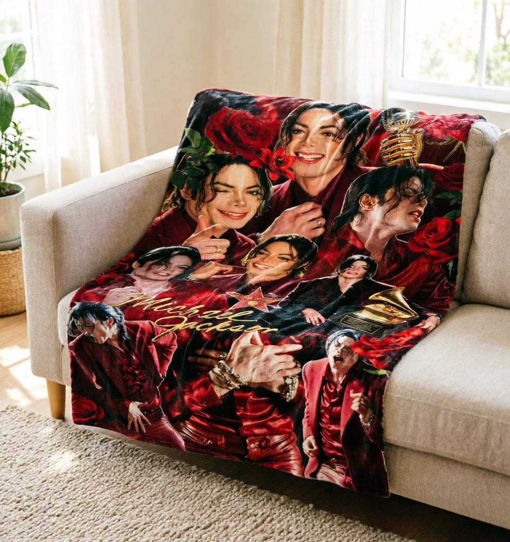 Michael Jackson Biopic Movie Poster Blanket Soft Throw, King of Pop Fan Birthday Gift