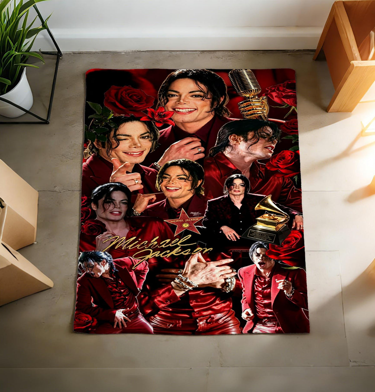 Michael Jackson Biopic Movie Poster Blanket Soft Throw, King of Pop Fan Birthday Gift