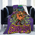 Custom Name Mystery Dog Blanket, Personalized Cartoon Dog Flannel Blanket, Cozy Fleece Throw Blanket, Kids Birthday Gift