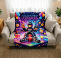 Neon Street Roblox Blanket Soft Throw, Personalised Gaming Throw, Thoughtful Gift For Game‑Loving Boy