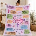 I Am a Child of God Blanket Faith Blanket Baptism Gift for Daughter Christian Blanket