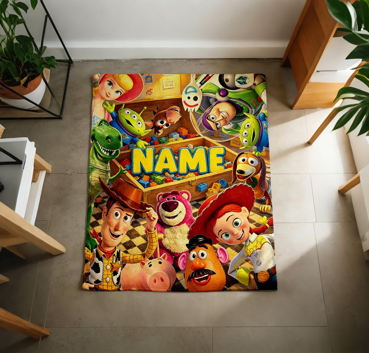 Toy Story Themed Flannel Throw, Home Lounge Blanket, Sweet Gift For Close Friends