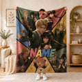 Anime Family Agent Fans Blanket Soft Throw Custom Name Manga Style Couch Throw