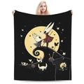 Personalized Dark Fantasy Flannel Blanket, Custom Name Galaxy Throw Blanket, Cozy Soft Fleece Blanket, Gamer Room Decor, Gift for Kids