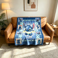 Custom Name Multi‑Expression Stitch Blanket Soft Throw, Patchwork Collage Kids Bed Throw