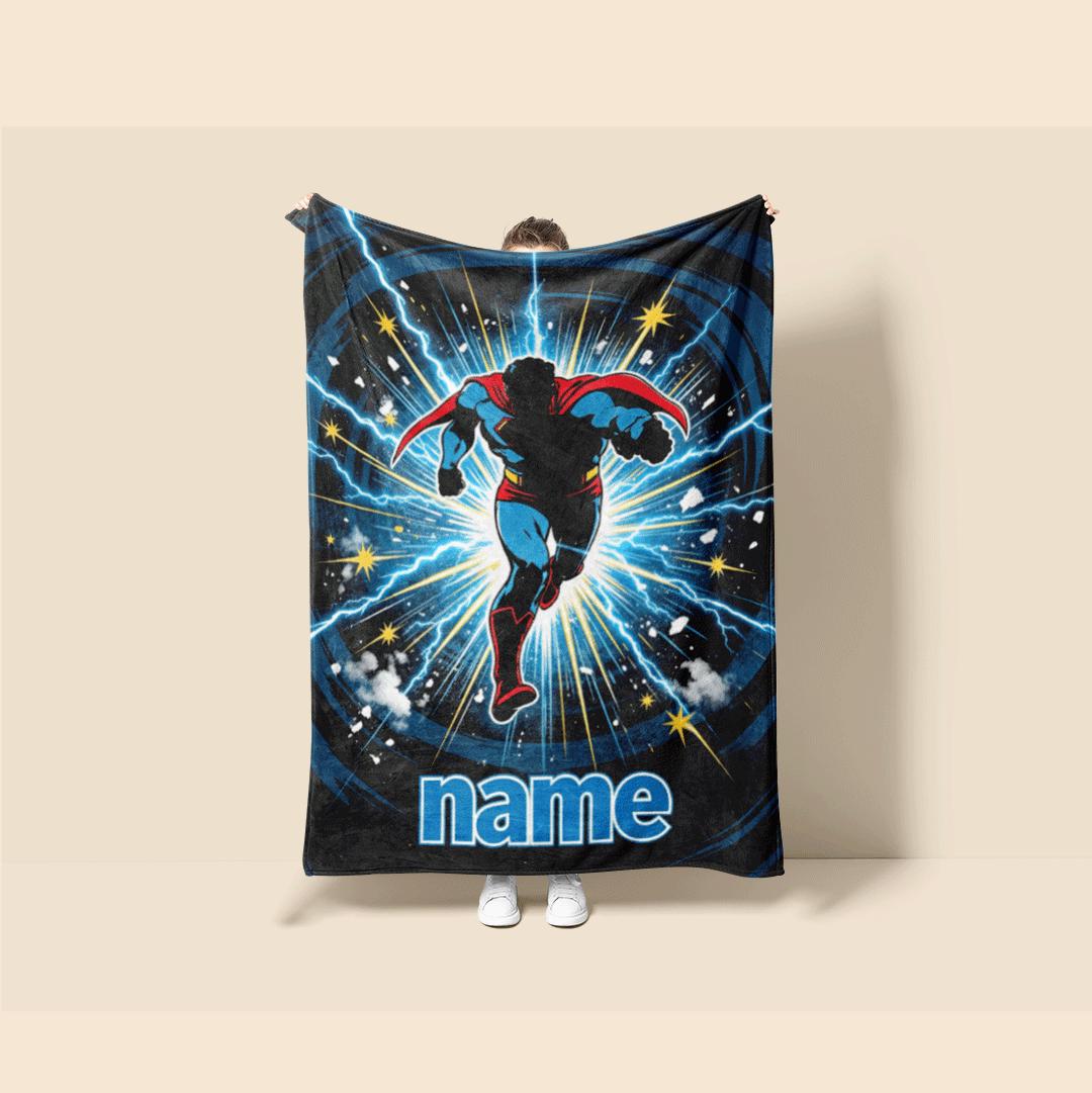 Superman print single blanket lightweight hotel blanket pet blanket Customized name winter warm blankets anniversary gift