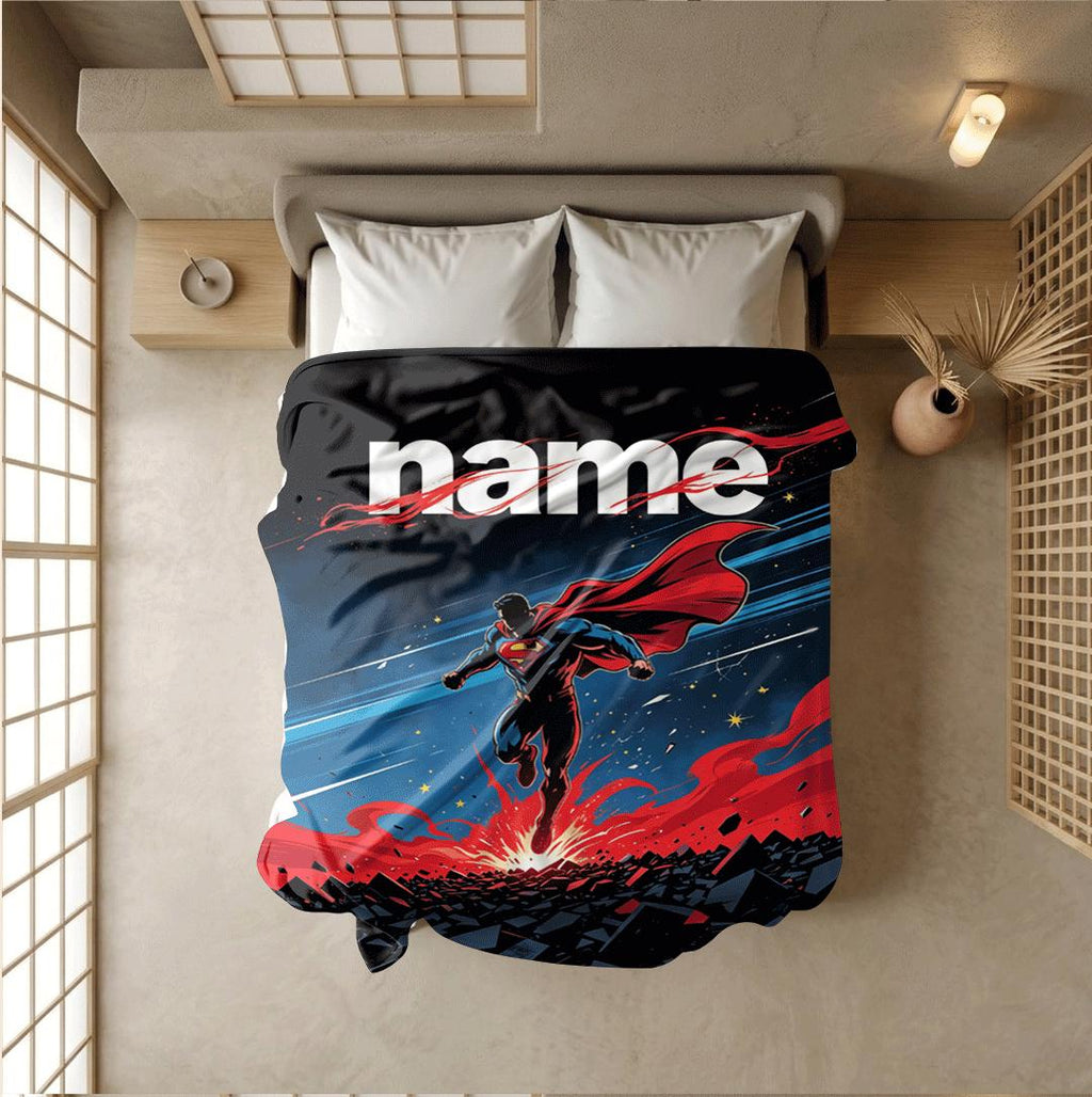 Storm Superman print single blanket cool portable blanket kid blanket Customized name sofa blankets birthday gift